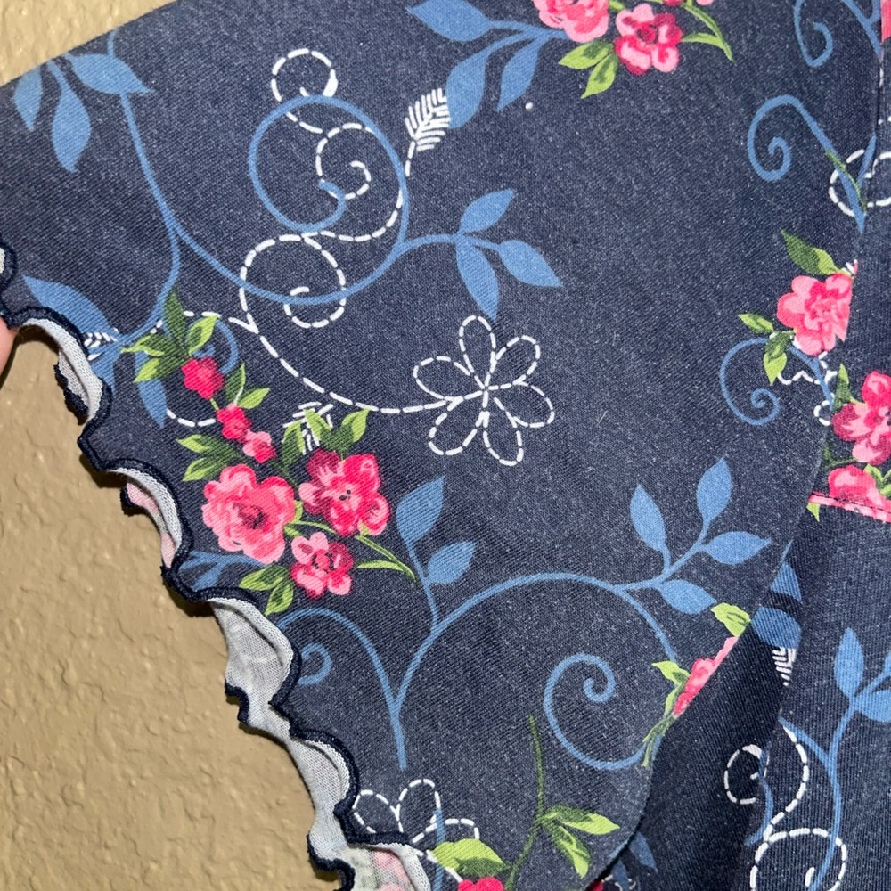 Floral Nightgown in Blue and Pink - Picture 5 of 10